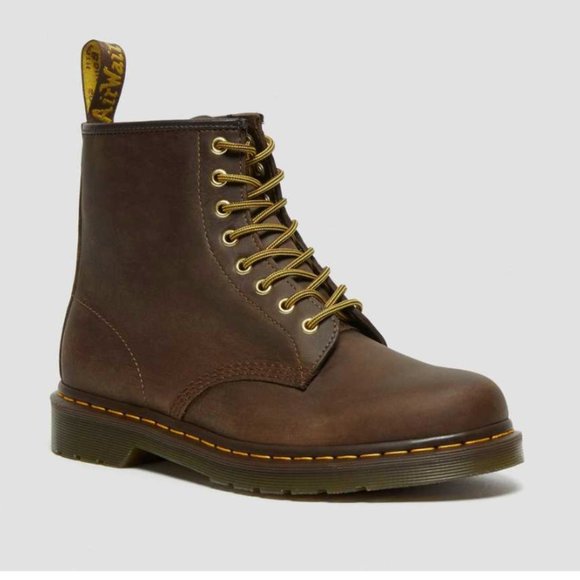 DR MARTENS 1460 CRAZY HORSE LEATHER LACE UP BOOTS - Picture 2 of 9